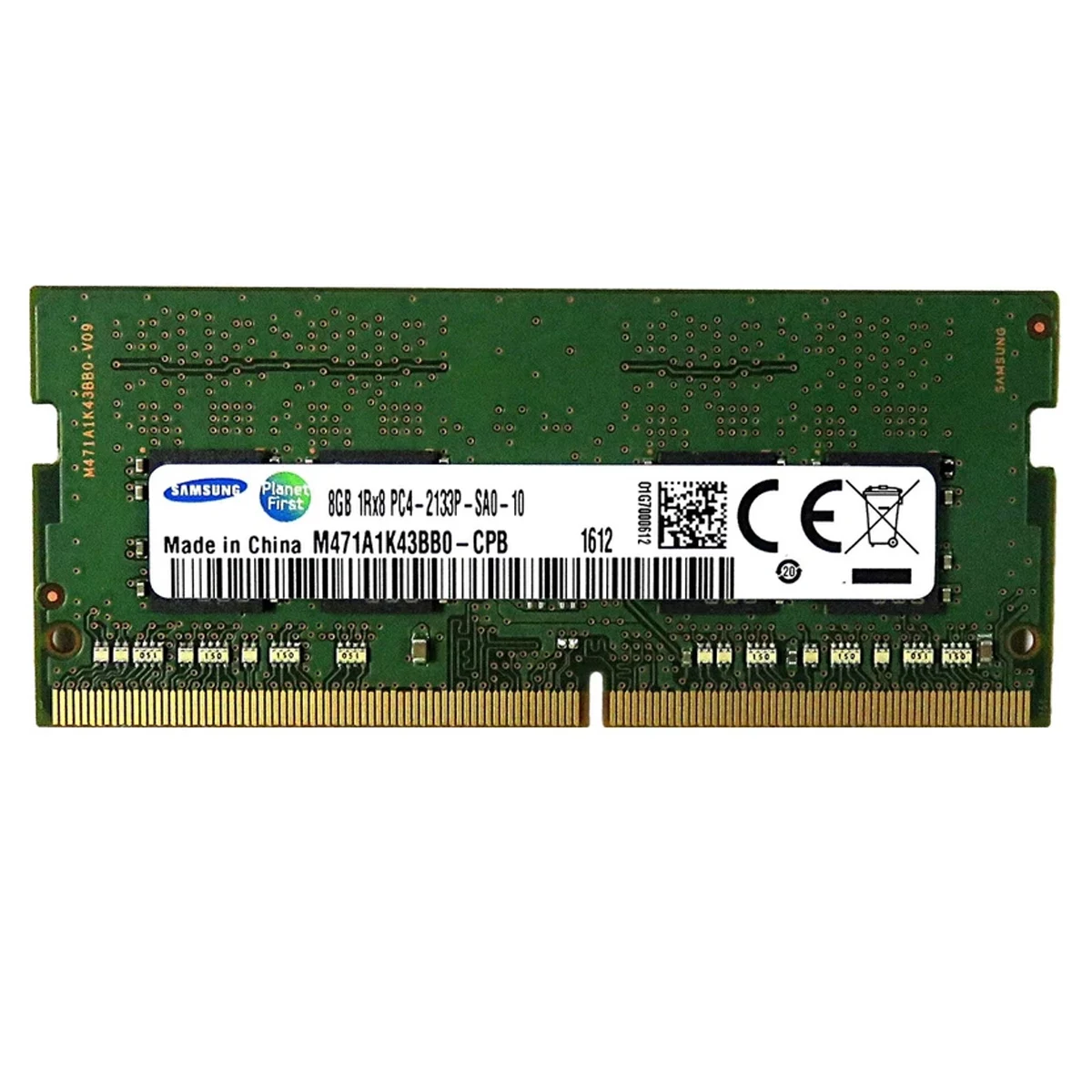 رم لپ تاپ استوک تک کاناله 2133 مگاهرتز DDR4 سامسونگ مدل Samsung M471A1k43bb0 8GB ظرفیت 8 گیگابایت
