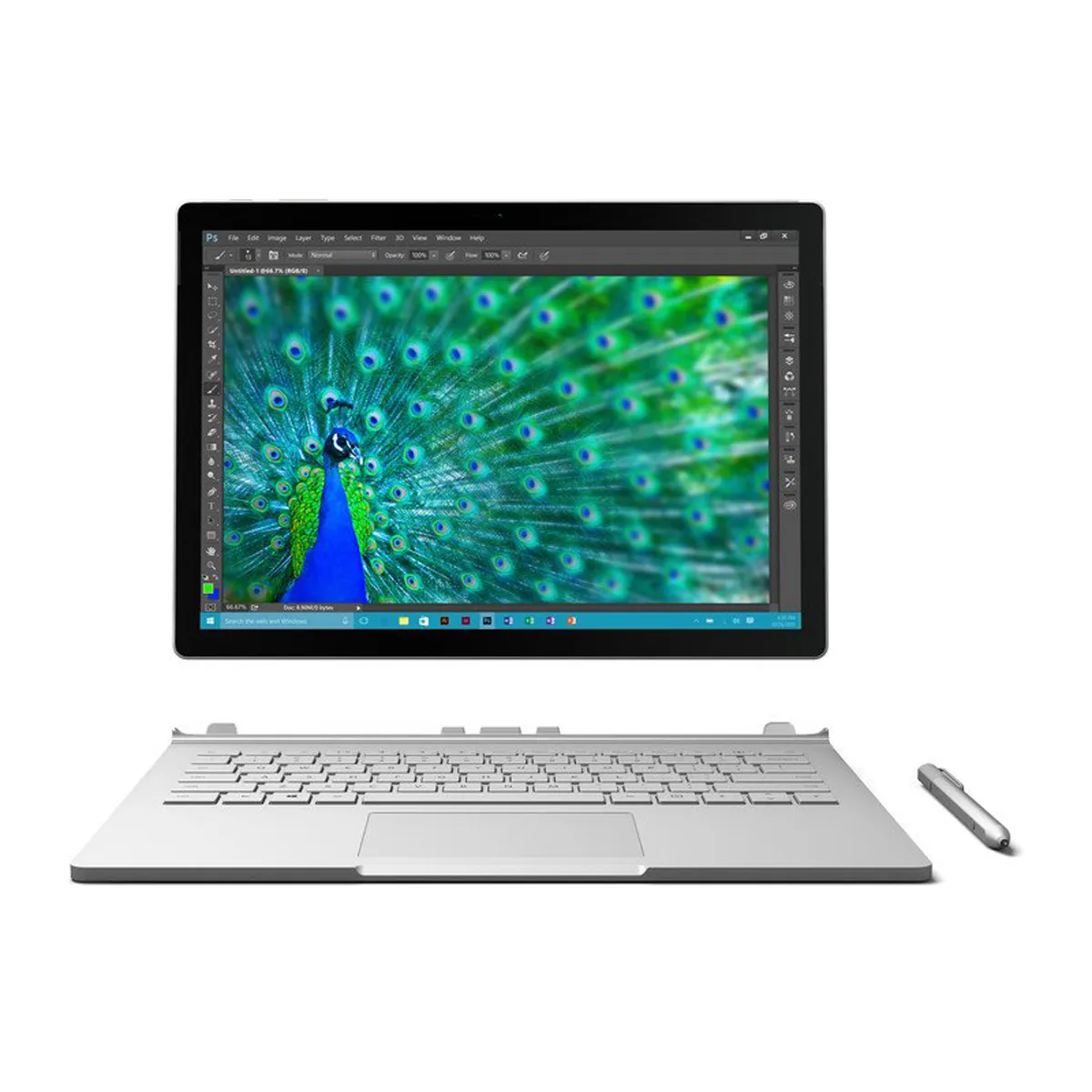 لپ تاپ استوک لمسی گرافیک دار 13.5 اینچی مایکروسافت مدل Microsoft Surface Book 1 Core i7 6600U 16GB 512SSD