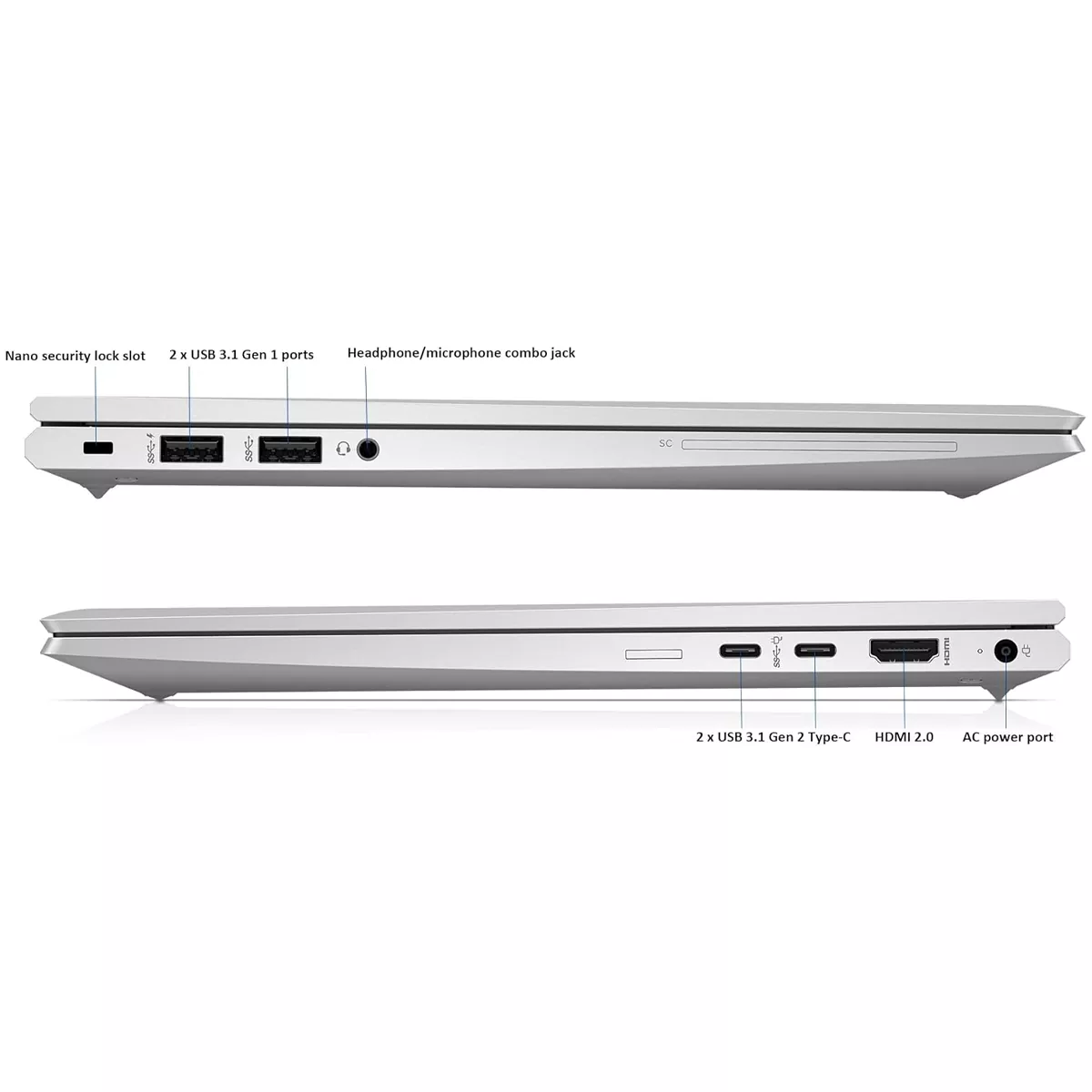 لپ تاپ استوک 14 اینچی اچ پی مدل HP EliteBook 845 G7 R5 PRO 4650U 16GB 256SSD