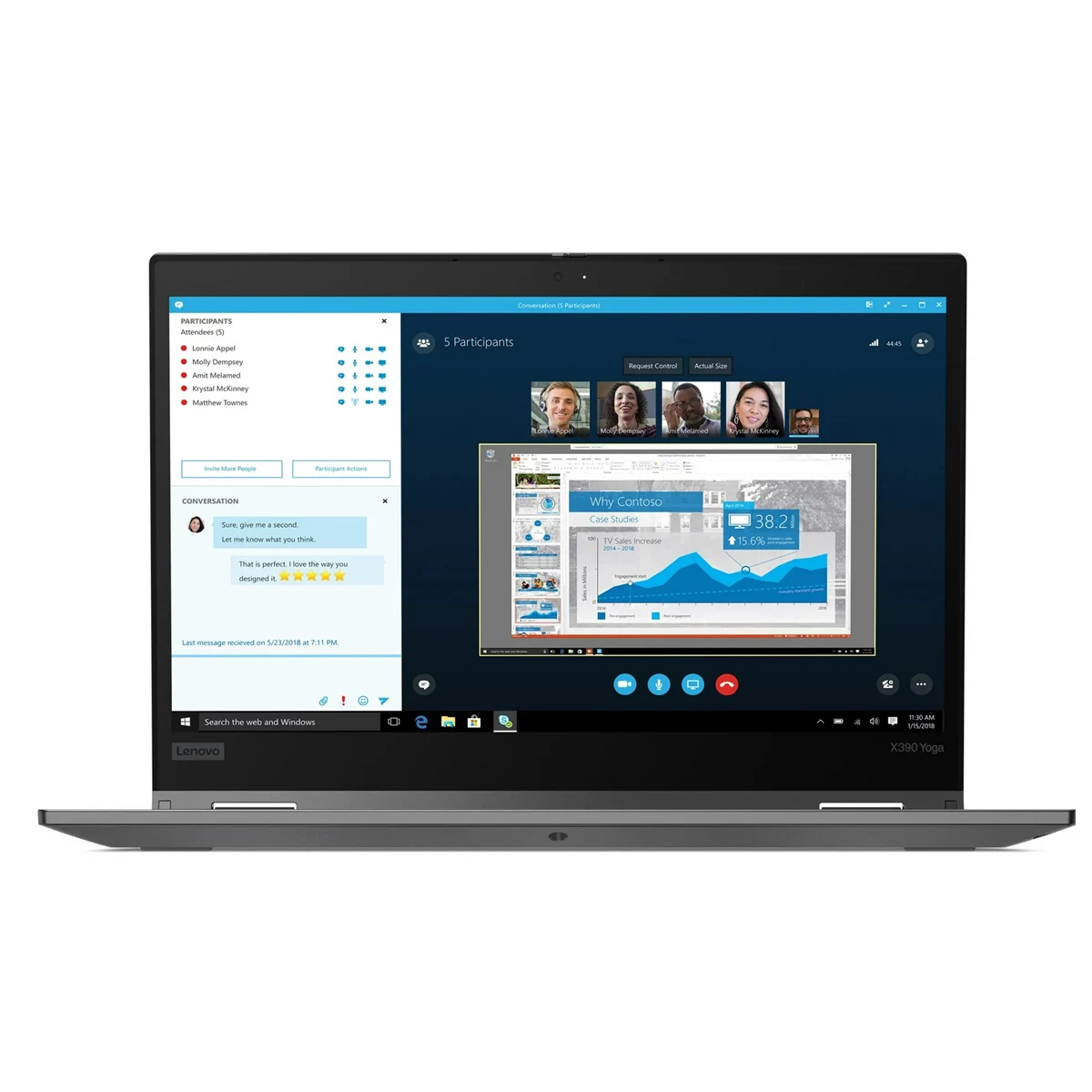 لپ تاپ استوک تبلت شو 13.3 اینچی لنوو مدل Lenovo ThinkPad X390 Yoga 2in1 Core i5 8265U 8GB 256SSD