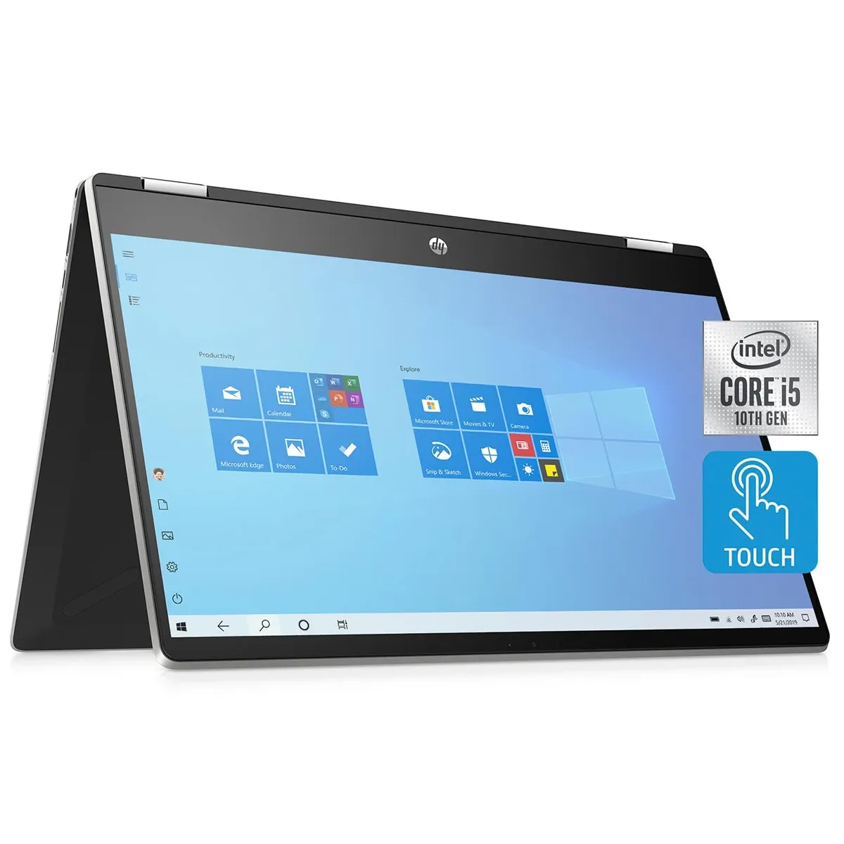 لپ تاپ استوک تبلت شو 15.6 اینچی اچ پی مدل HP Pavilion X360 15 2in1 Core i5 10210U 8GB 512SSD