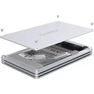 باکس هارد  استوک 2.5 اینچیفلزی اوریکو ORICO-DY252U3 2.5 inch 2 Bay USB3.0 Hollow Hard Drive Enclosure