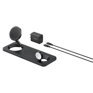 شارژر رومیزی موبایل استوک برند انکر مدل MagGo Wireless Charging به همراه شارژر دیواری 40 وات