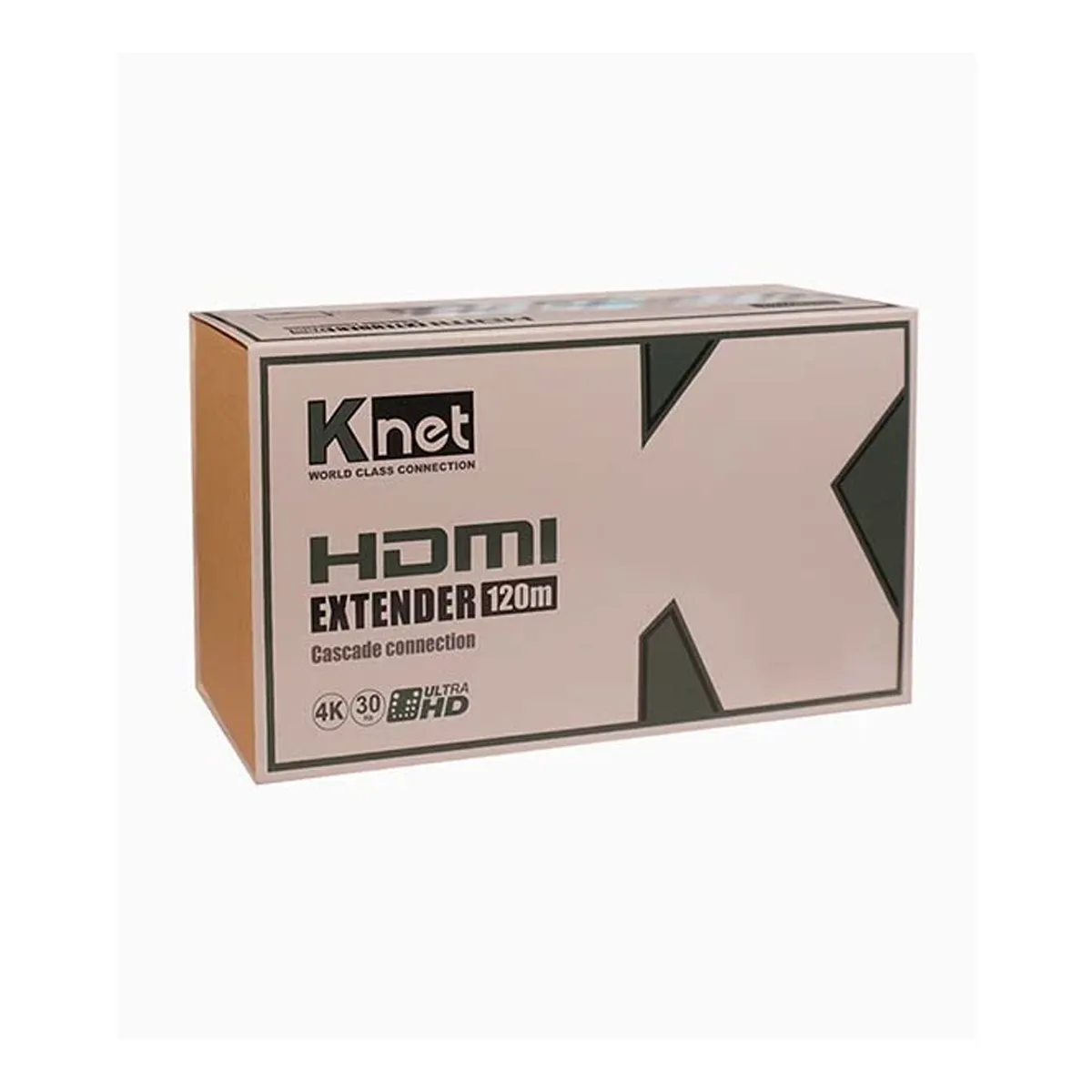 مبدل افزایش طول HDMI بر روی کابل شبکه برند کی نت مدل K-EXHDC120 بسته دو عددی