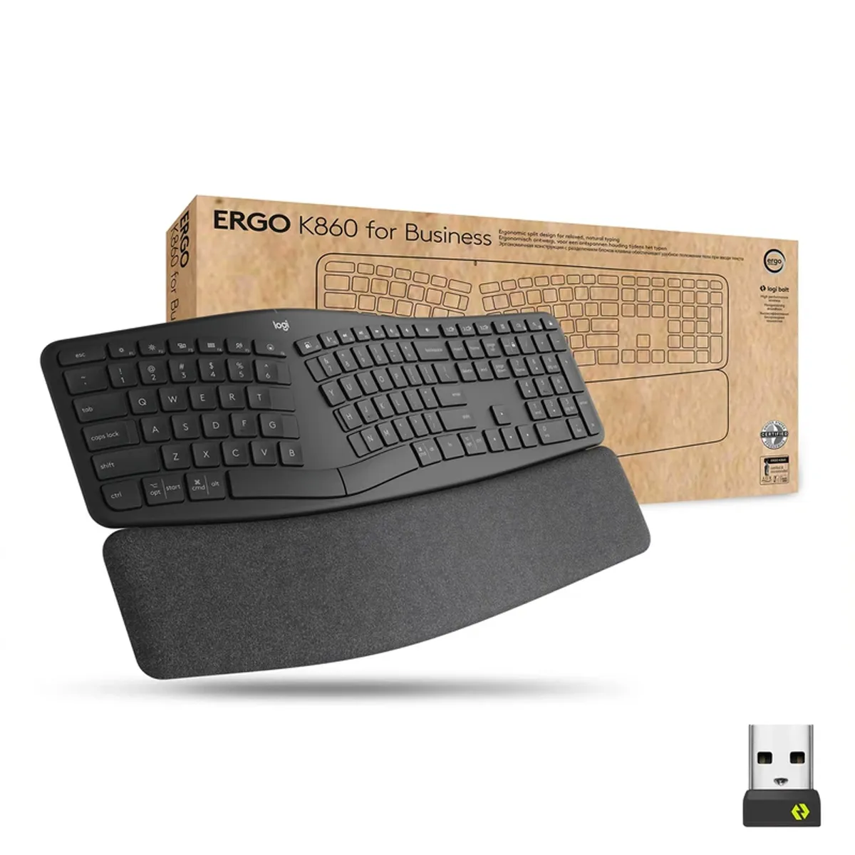 کیبورد بی سیم برند لاجیتک مدل Ergo K860