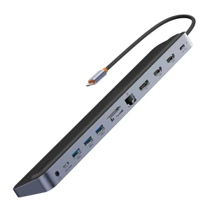هاب  استوک USB-C تعداد 12 پورت برند بیسوس مدل BS-OH062