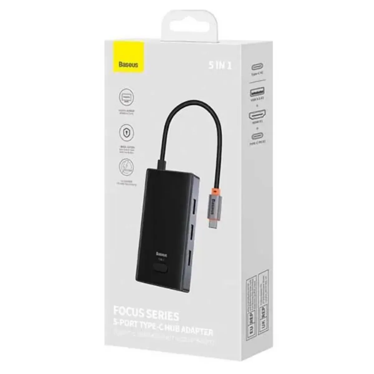 هاب 5 پورت usb-c بیسوس مدل wkjz010113