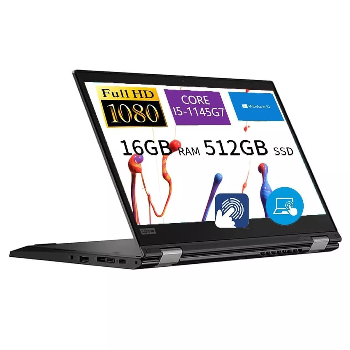 لپ تاپ استوک تبلت شو 13.3 اینچی لنوو مدل Lenovo ThinkPad L13 Yoga Core i5 1145G7 8GB 256SSD