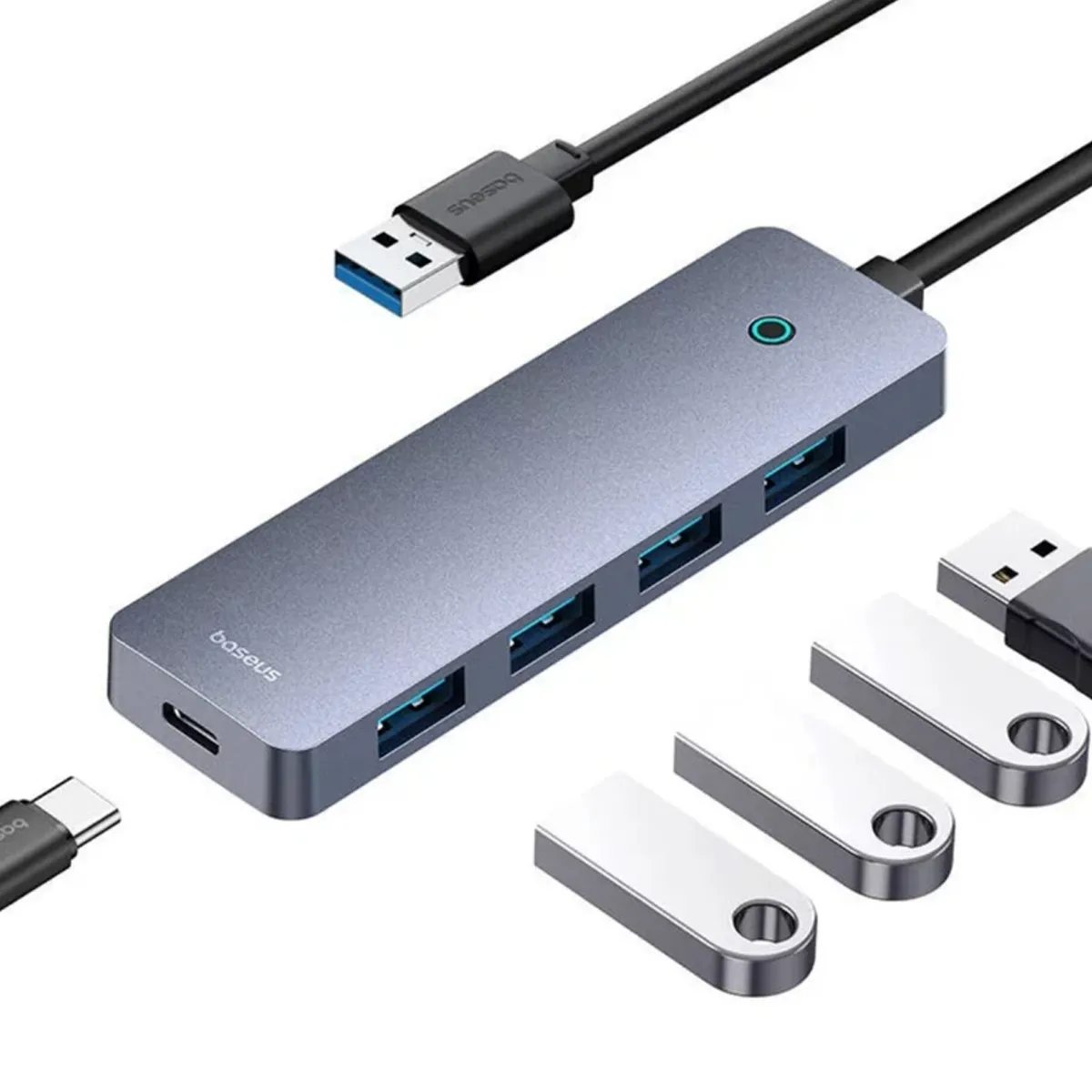 هاب 5 پورت USB 3.0 بیسوس مدل BS-OH080 15cm
