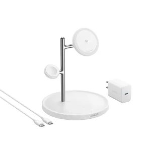 شارژر بی سیم موبایل استوک 15 وات برند انکر مدل A25M3 به همراه کابل USB-C و آداپتور
