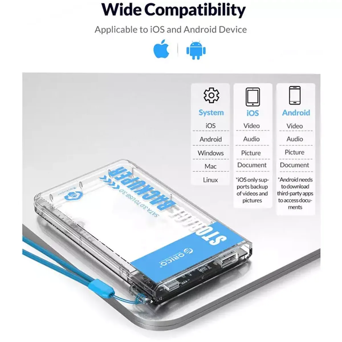 مبدل پشتیبان گیر 2.5 اینچ برند اوریکو ORICO BA2110 Backuper