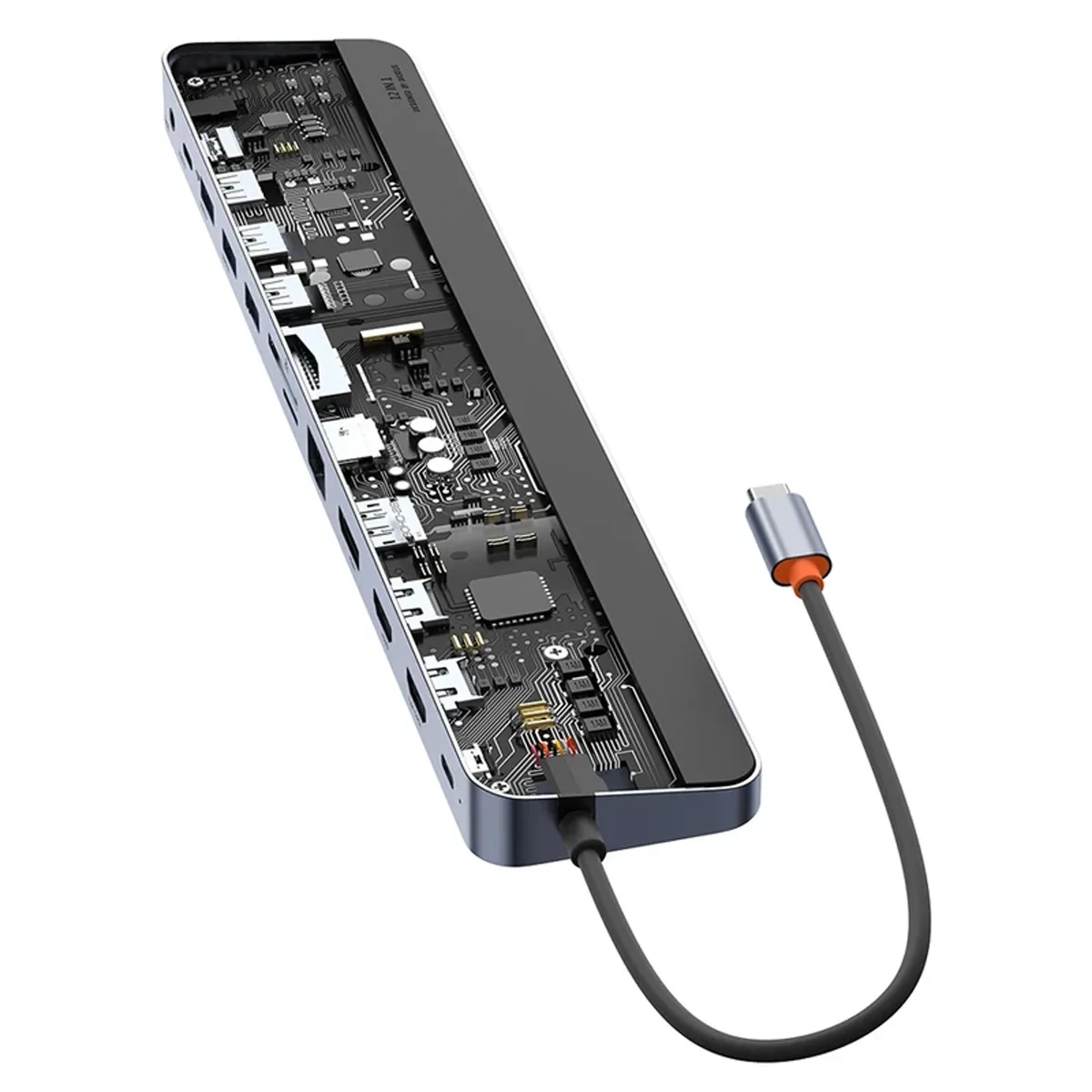 هاب  USB-C تعداد 12 پورت برند بیسوس مدل BS-OH062