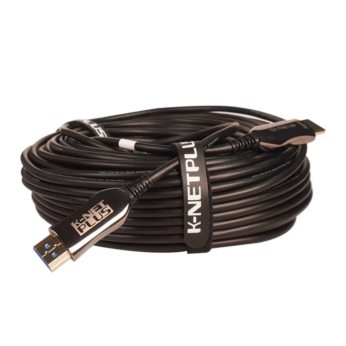 کابل HDMI 2.0 فیبر نوری برند کی نت پلاس مدل KP-CHAOC300 طول 30 متر
