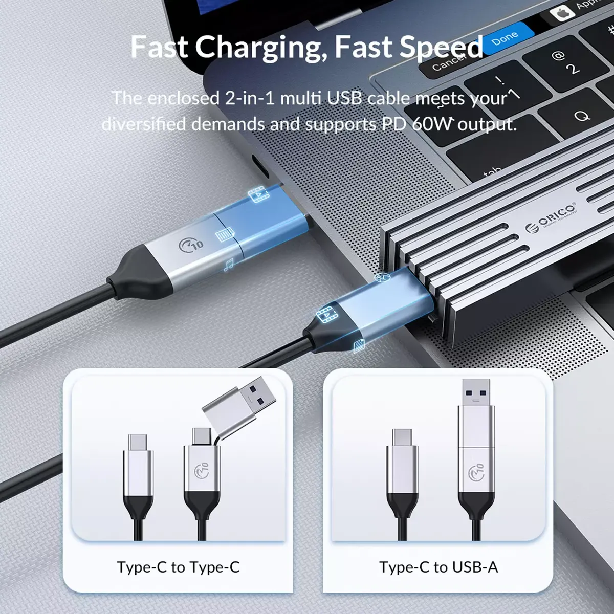 باکس هارد اس اس دی M.2 NVMe برند اوریکو M233C3-G4-GY-BP