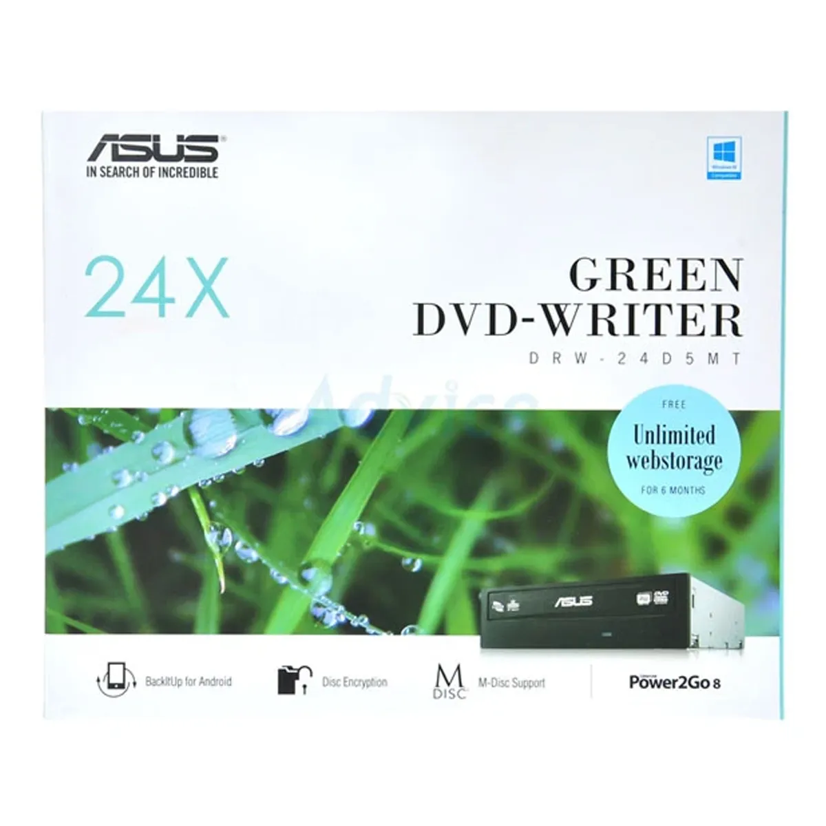 درایور نوری DVD اینترنال برند ایسوس مدل DRW-24D5MT