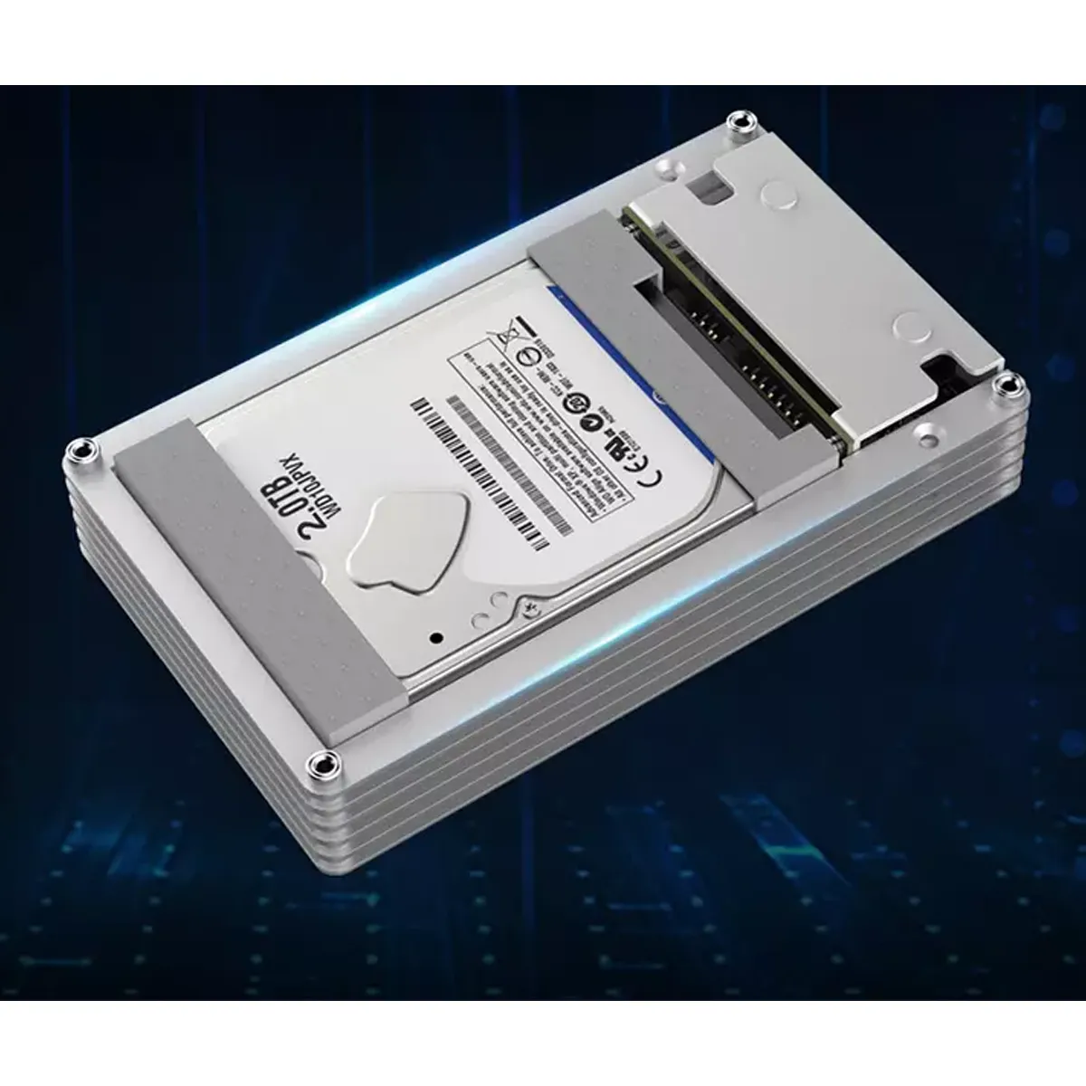 باکس هارد 2.5 اینچی فلزی اوریکو ORICO-DY252U3 2.5 inch 2 Bay USB3.0 Hollow Hard Drive Enclosure