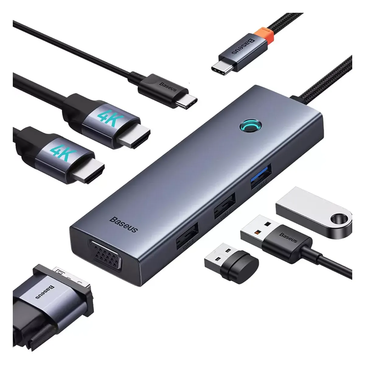 هاب تایپ سی 7 پورت بیسوس BS-OH117