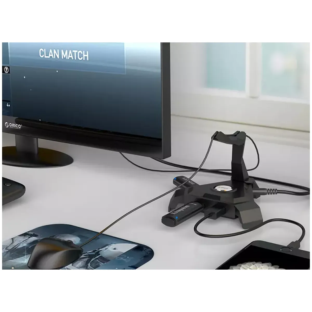 هاب یو اس بی 4 پورت قابل حمل اوریکو ORICO-LH4-U2 4 Port USB 2.0 Cable Management HUB