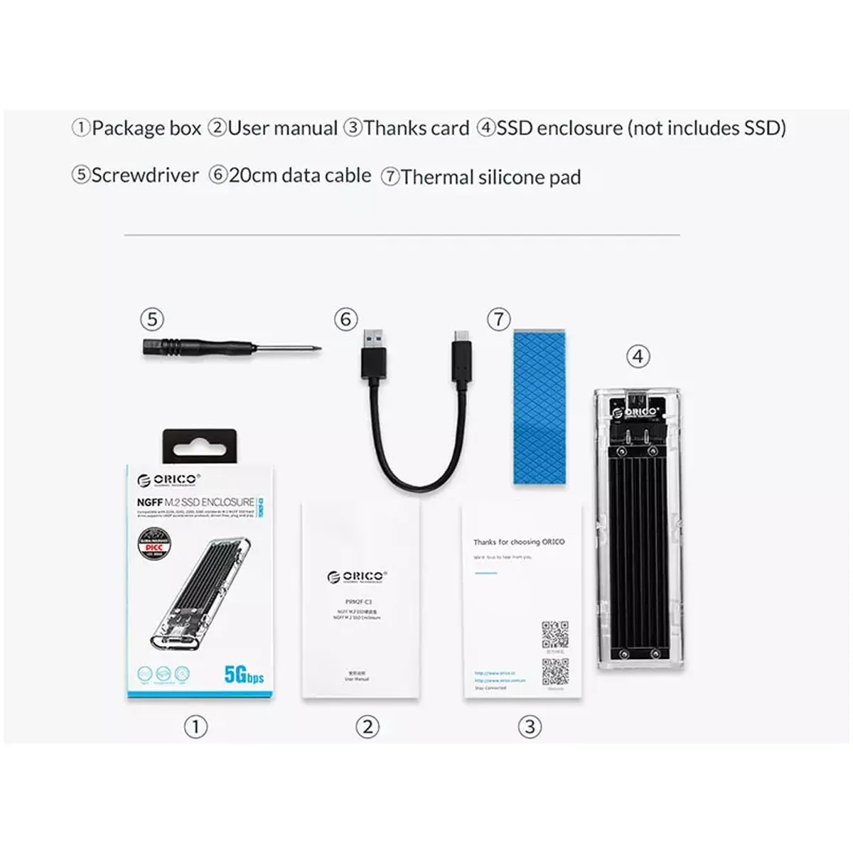 باکس هارد اس اس دی اوریکو TCM2F-C3-BK-BP