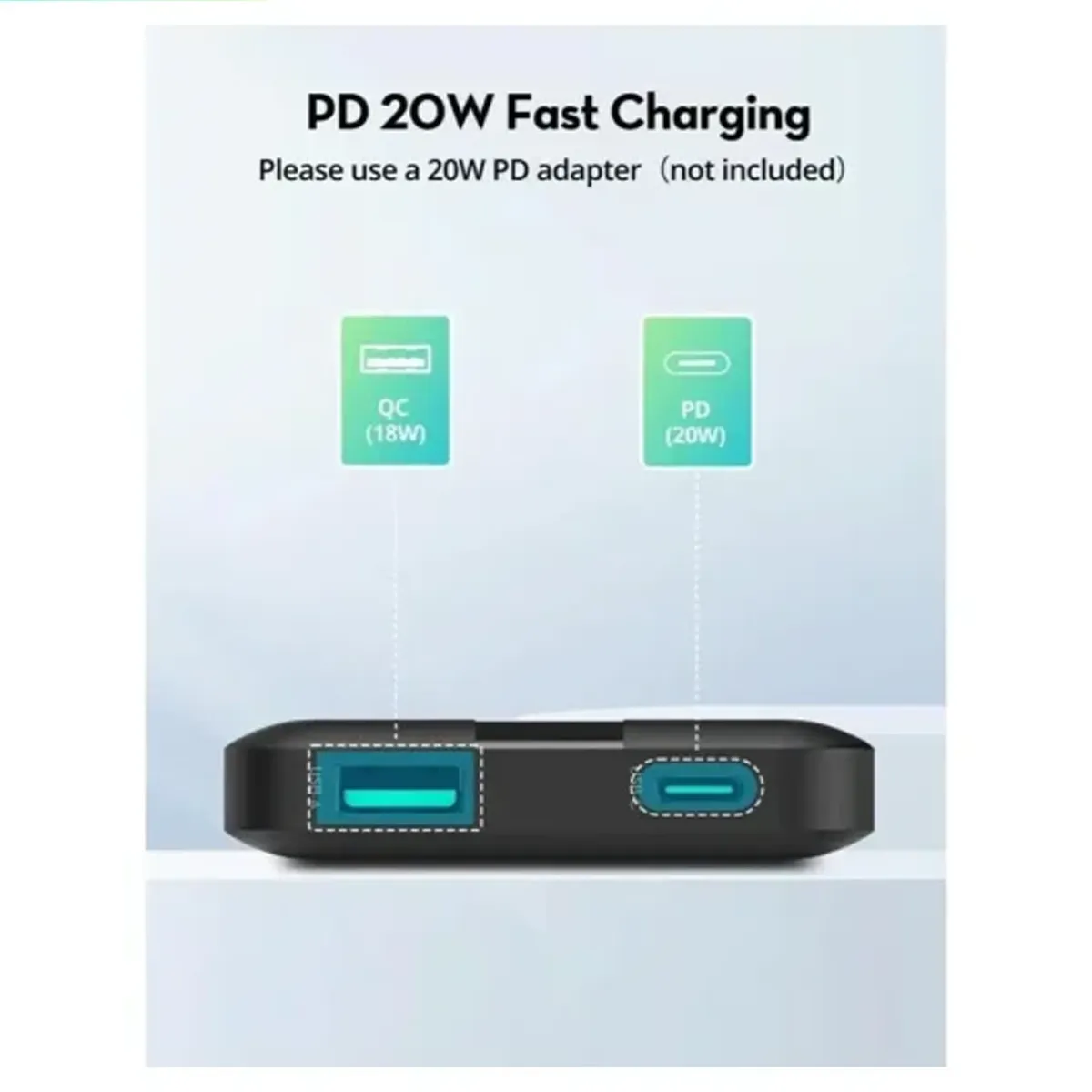 پاوربانک 10هزار میلی آمپر 20 واتی راوپاور مدل RAVPOWER PB1236