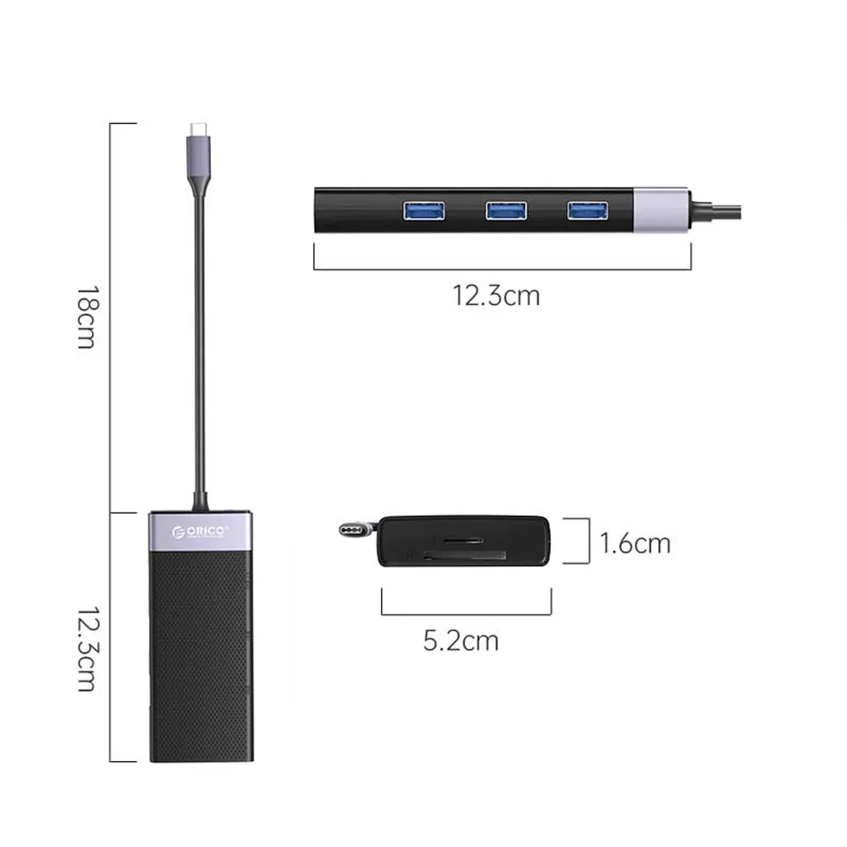 هاب ده پورت USB-C اوریکو مدل MDK-10P