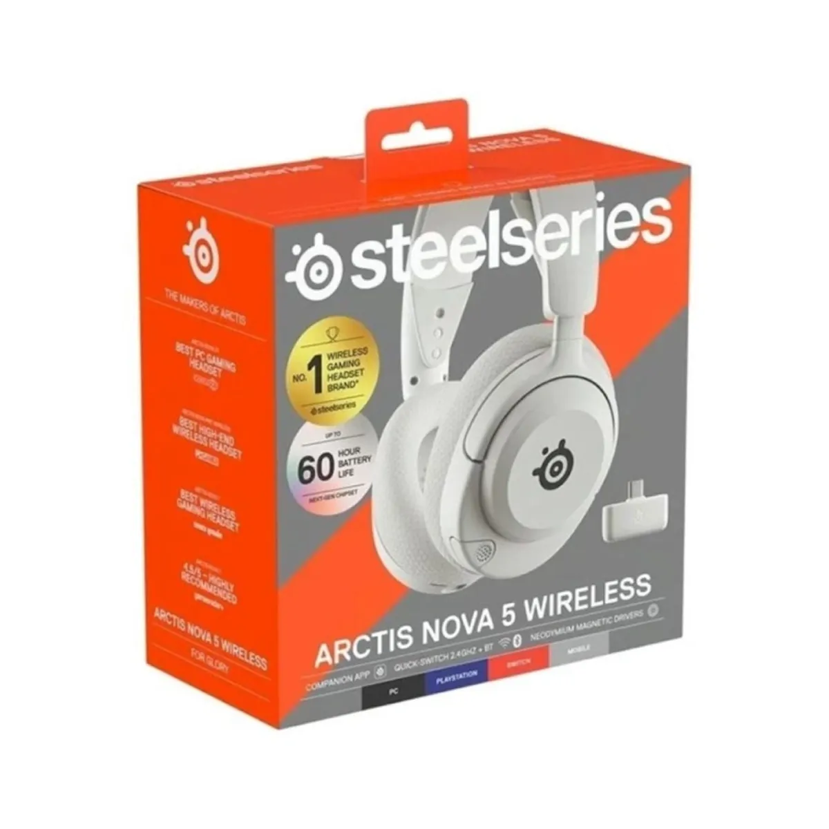 هدست گیمینگ استیل سریز مدل SteelSeries Arctis Nova 5 White