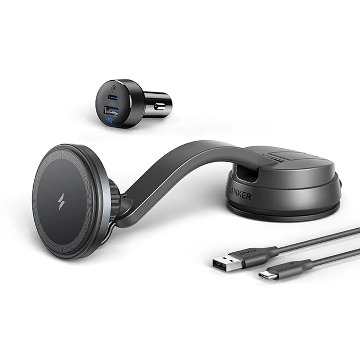 پایه نگهدارنده و شارژر بی سیم آیفون Anker 613 Magnetic Wireless Charger  مدل B2930