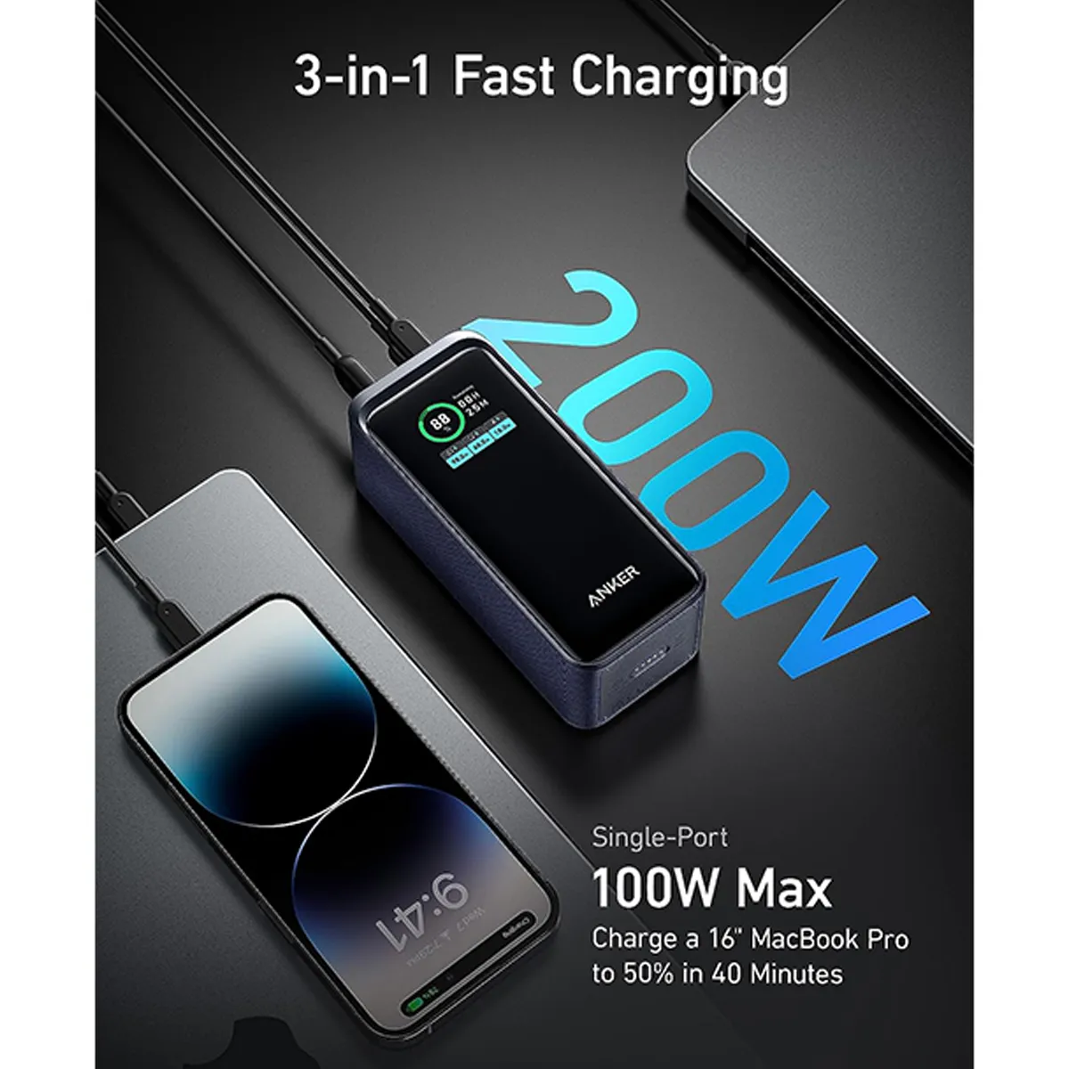 پاوربانک ۲۰۰ واتی انکر Anker Power Bank (PowerCore 20K) مدل A1336