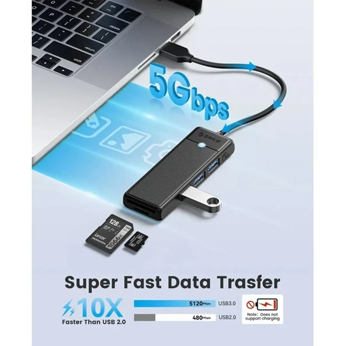 هاب 3 پورت USB 3.0 اوریکو مدل PAPW3AT-U3-015