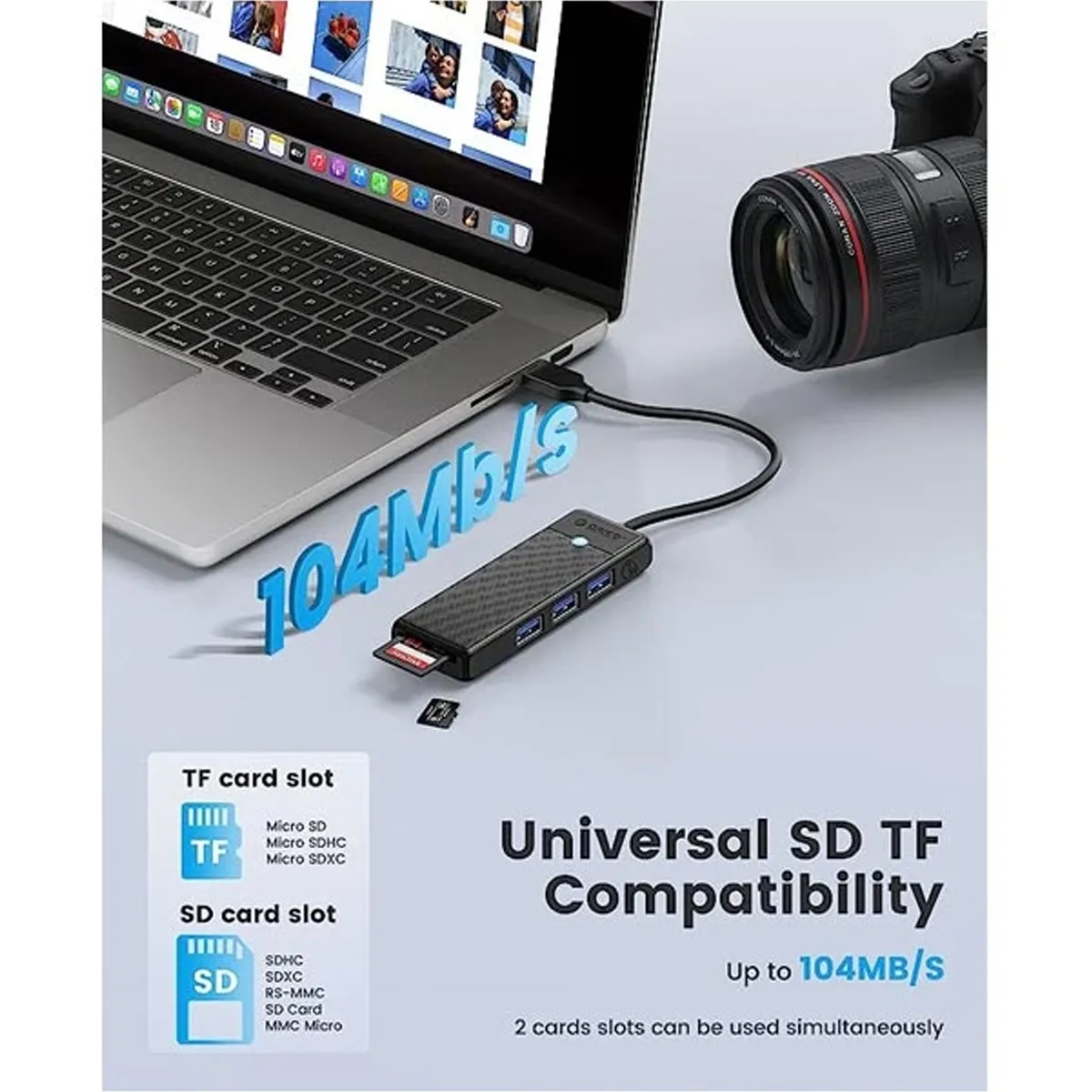 هاب 3 پورت USB 3.0 اوریکو مدل PAPW3AT-U3-015