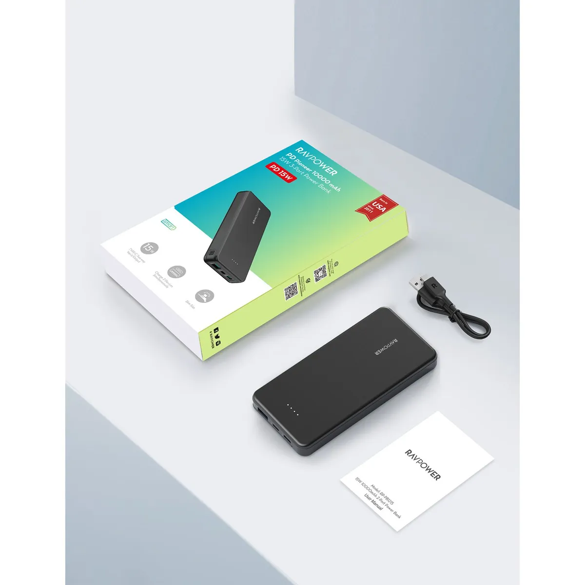 پاوربانک 15 وات راوپاور مدل RAVPOWER PB1215 