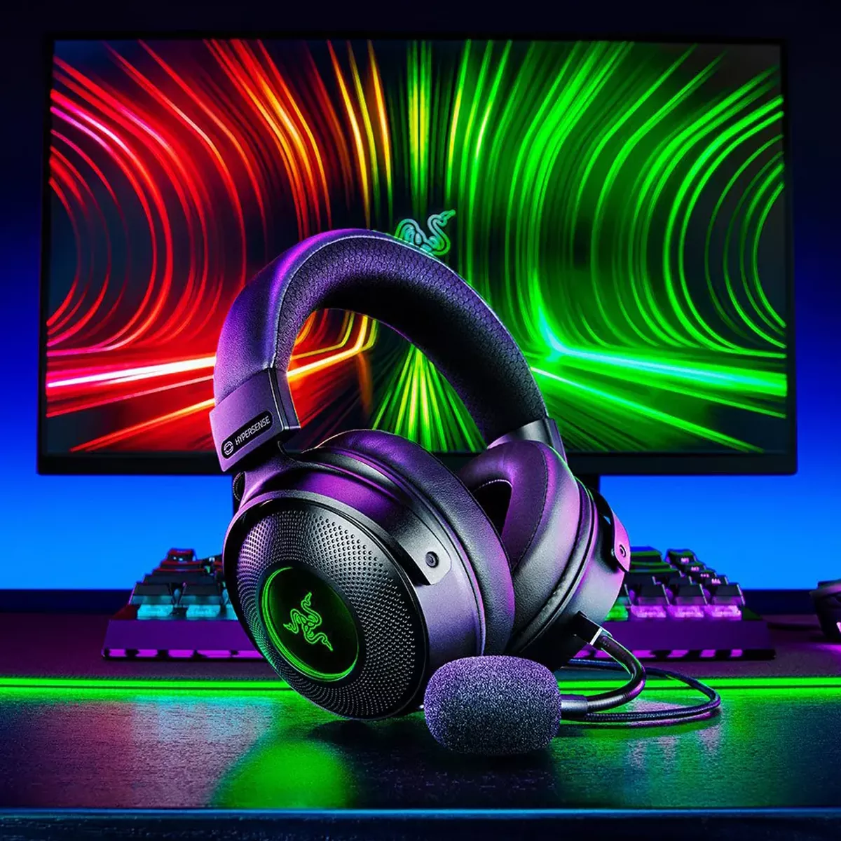 هدست مخصوص بازی ریزر مدل Razer Kraken V3 HyperSense