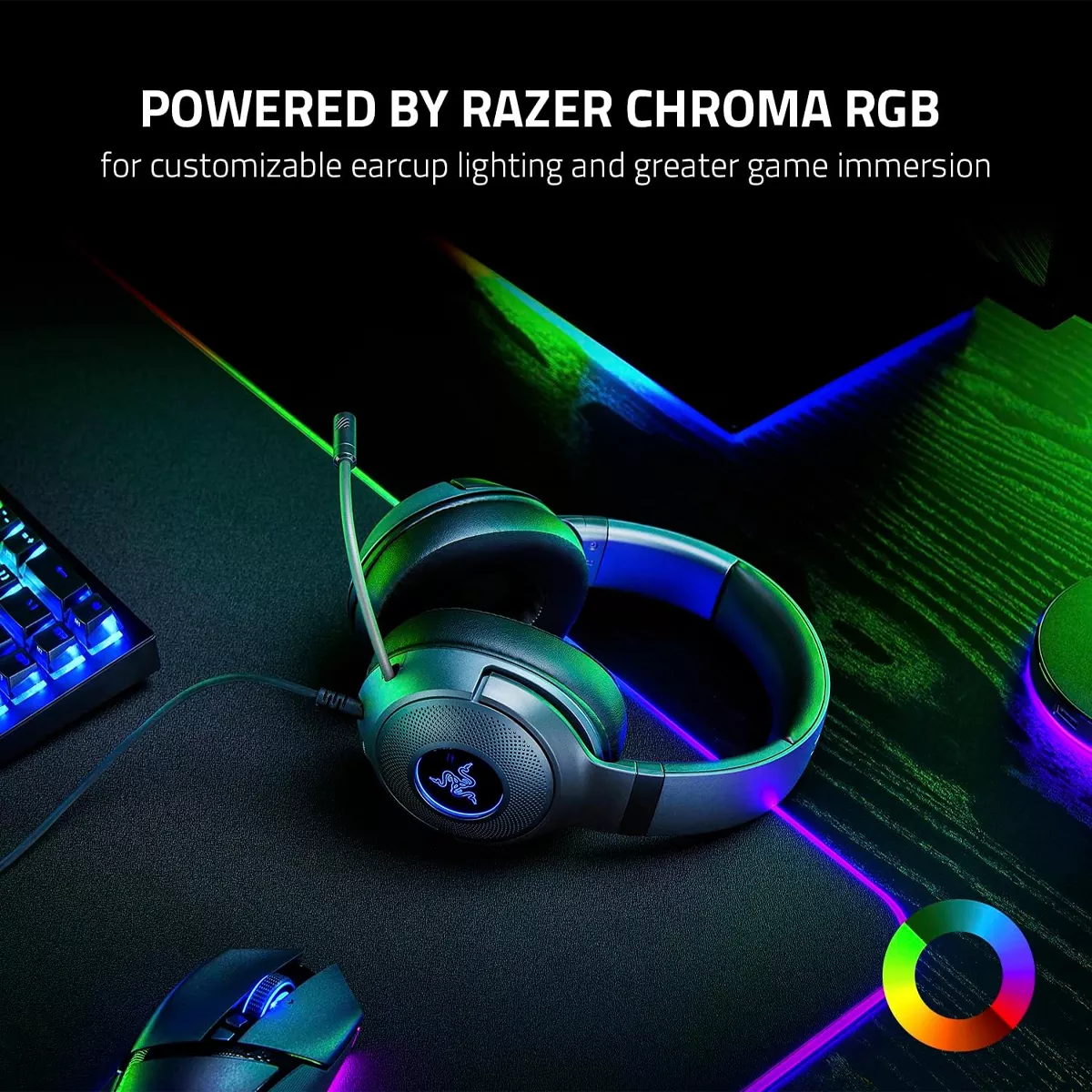 هدفون مخصوص بازی ریزر مدل Razer Kraken V3