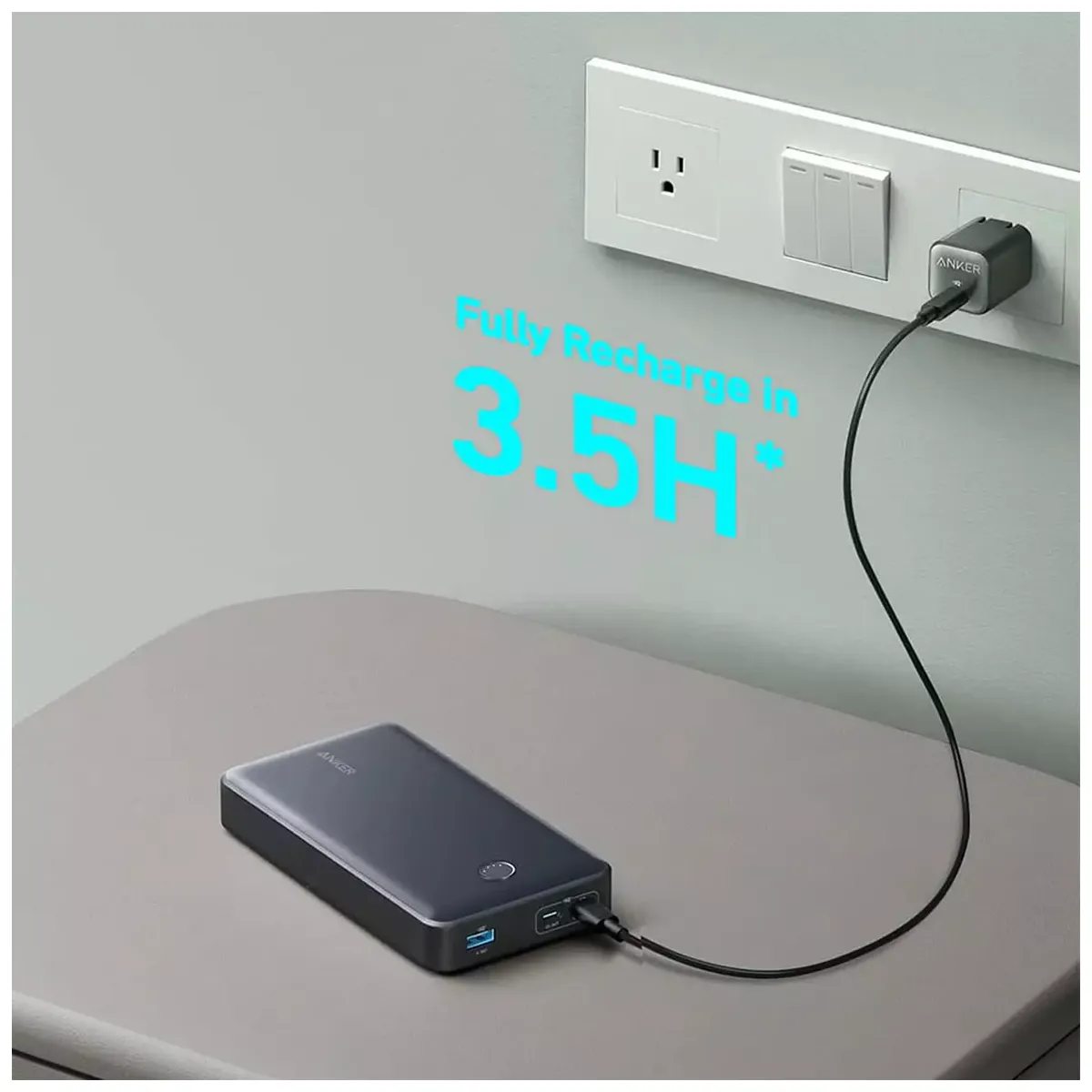 پاوربانک فست شارژ تایپ سی و یو اس بی 30 وات 24000 انکر A1379H11
