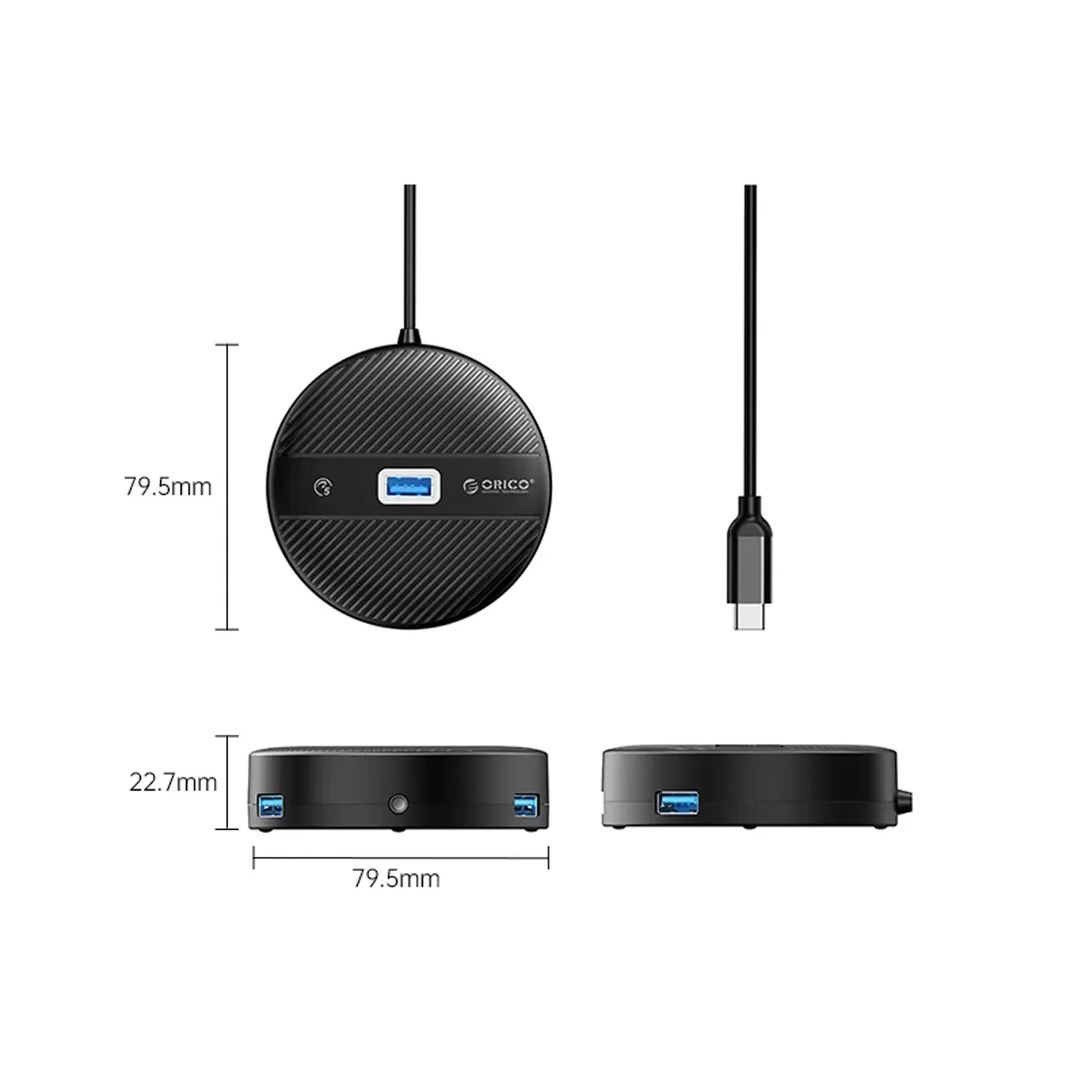 هاب 4 پورت USB Type-C اوریکو مدل YS4-C3-10