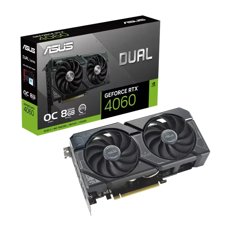 کارت گرافیک ایسوس Asus GeForce RTX 4060 Dual OC Edition 8GB GDDR6