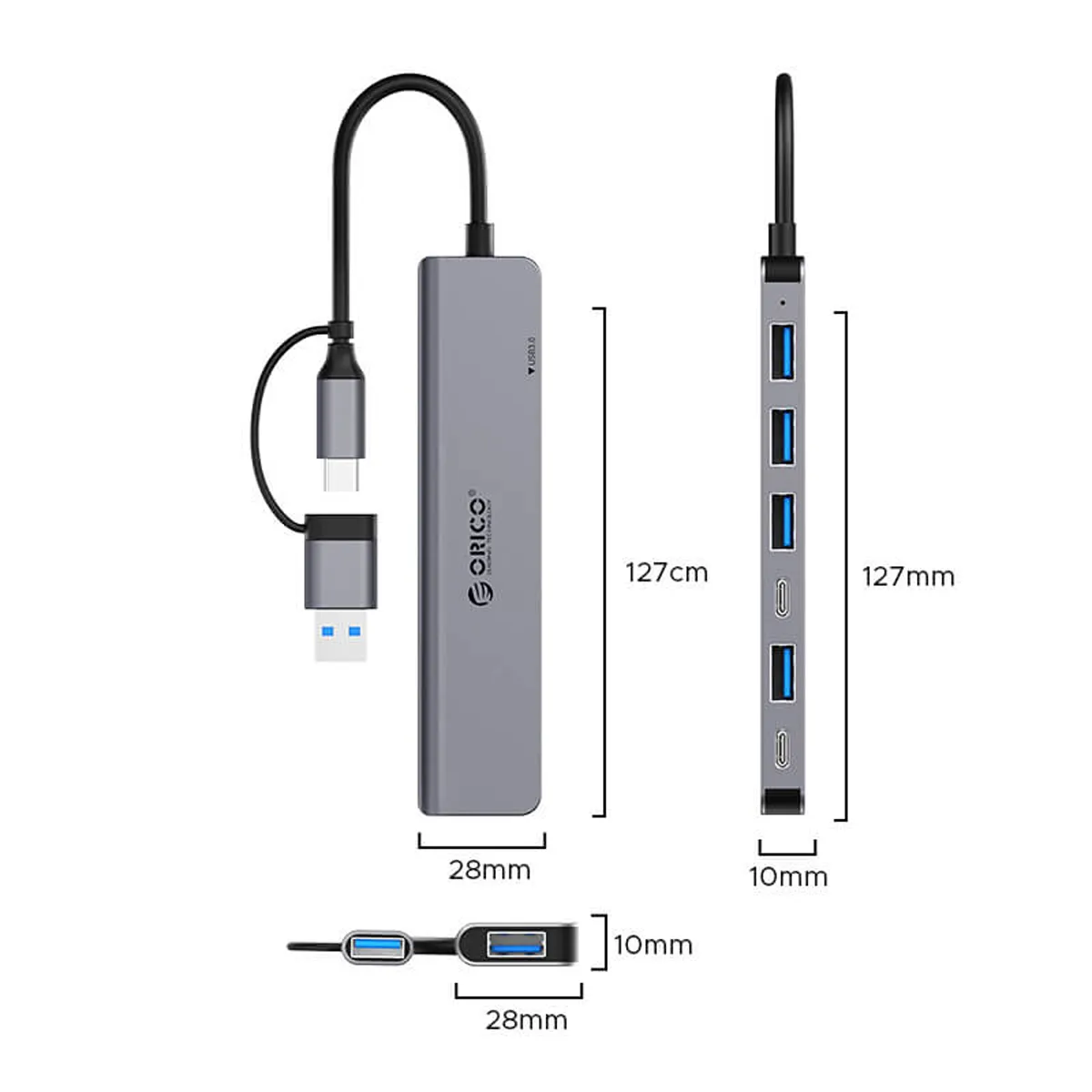 هاب USB3.0 هفت پورت اوریکو مدل YSA7-U3