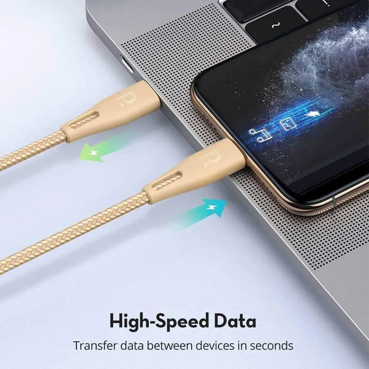 کابل تبدیل USB-C به لایتنینگ راوپاور مدل RAVPOWER CB1017 طول 1.2 متر