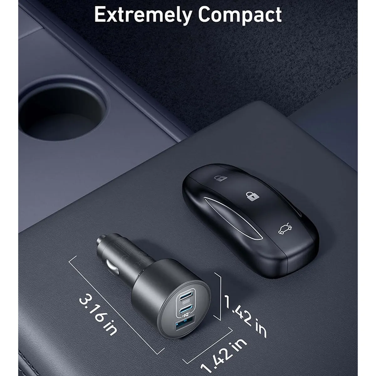 شارژر فندکی انکر Anker USB-C Car Charger 167.5W Compact 3-Port مدل A2737