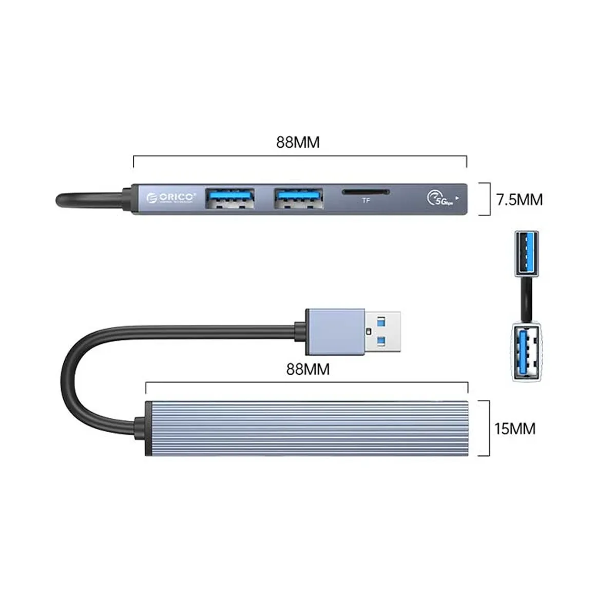 هاب چهار پورت USB اوریکو مدل AH-A12F