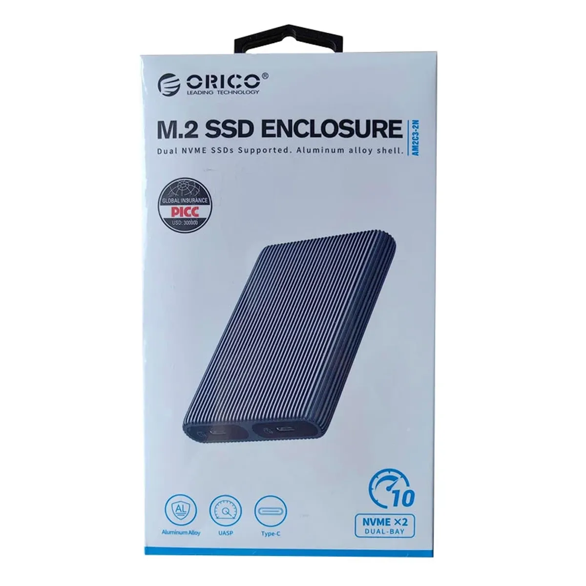 قاب M.2 NVMe SSD دو سینی اوریکو مدل AM2C3-2N