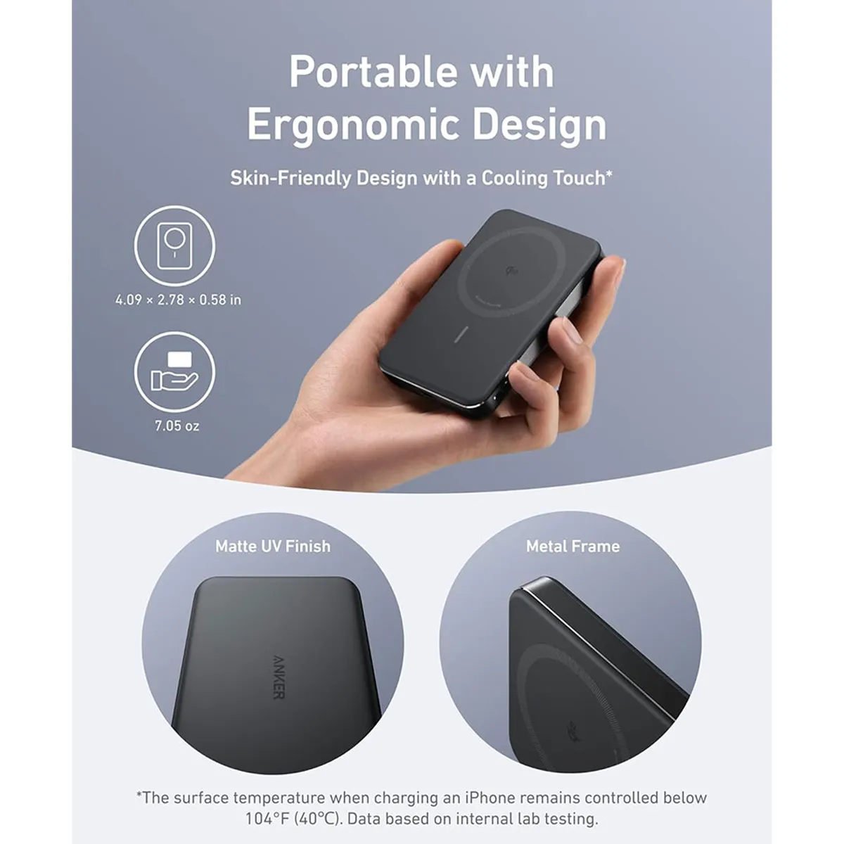 پاوربانک بیسیم انکر Anker Magnetic Power Bank 10K 30W مدل A1664