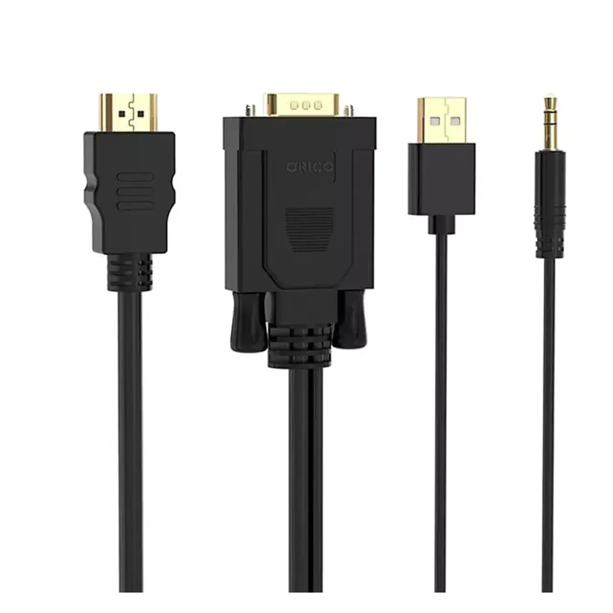 مبدل اچ دی ام آی به وی جی ای و صدا و یو اس بی اوریکو ORICO VGA/HDMI Adapter Cable 1M XD-VATH