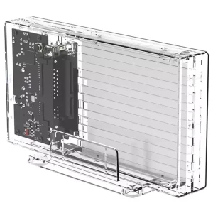 باکس هارد  استوک درایو 2.5 اینچی  اوریکو Orico 2259U3-EU-CR-BP Transparent Series Dual-Bay Hard Drive Enclosure