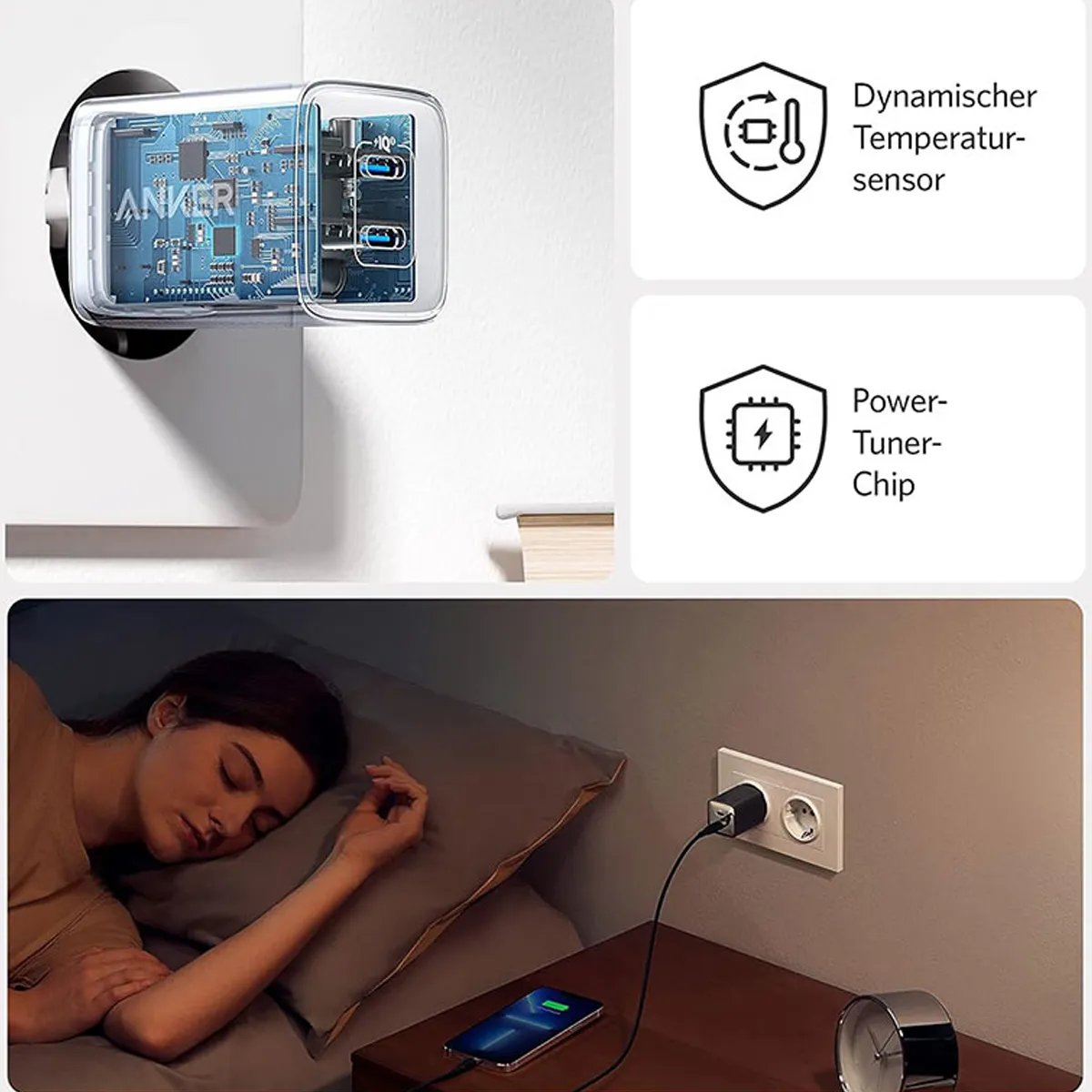 شارژر ۴۰ واتی نسل پنجم انکر ۵۲۱ Charger (Nano Pro) مدل A2038