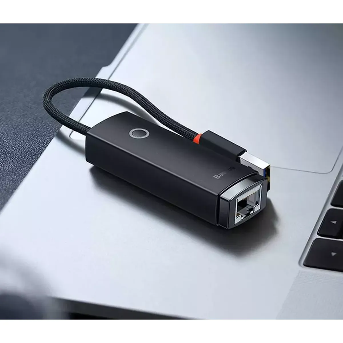 کابل تبدیل یو اس بی به پورت شبکه RJ45 LAN بیسوس Baseus WKQX000101 1000Mbps