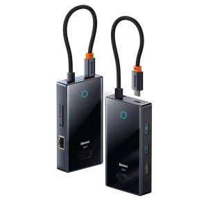 هاب  استوک تایپ سی 8 پورت فلزی بیسوس Baseus WKYY030313