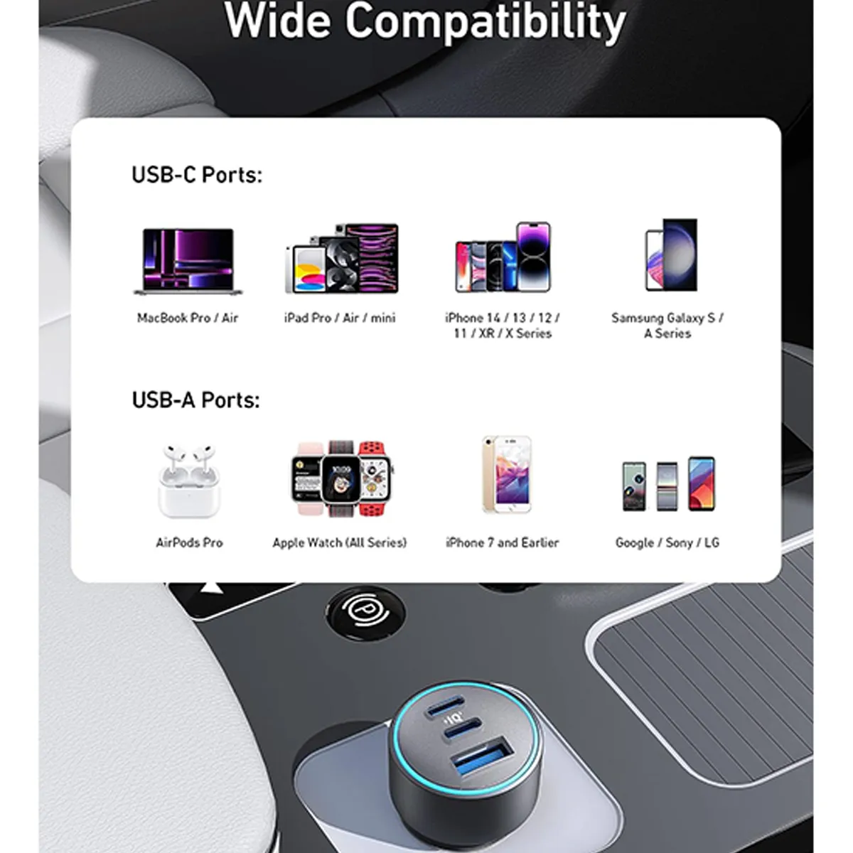 شارژر فندکی انکر Anker USB-C 535 Car Charger 67W Compact 3-Port مدل A2731