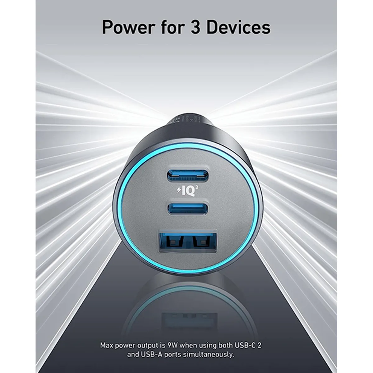 شارژر فندکی انکر Anker USB-C 535 Car Charger 67W Compact 3-Port مدل A2731