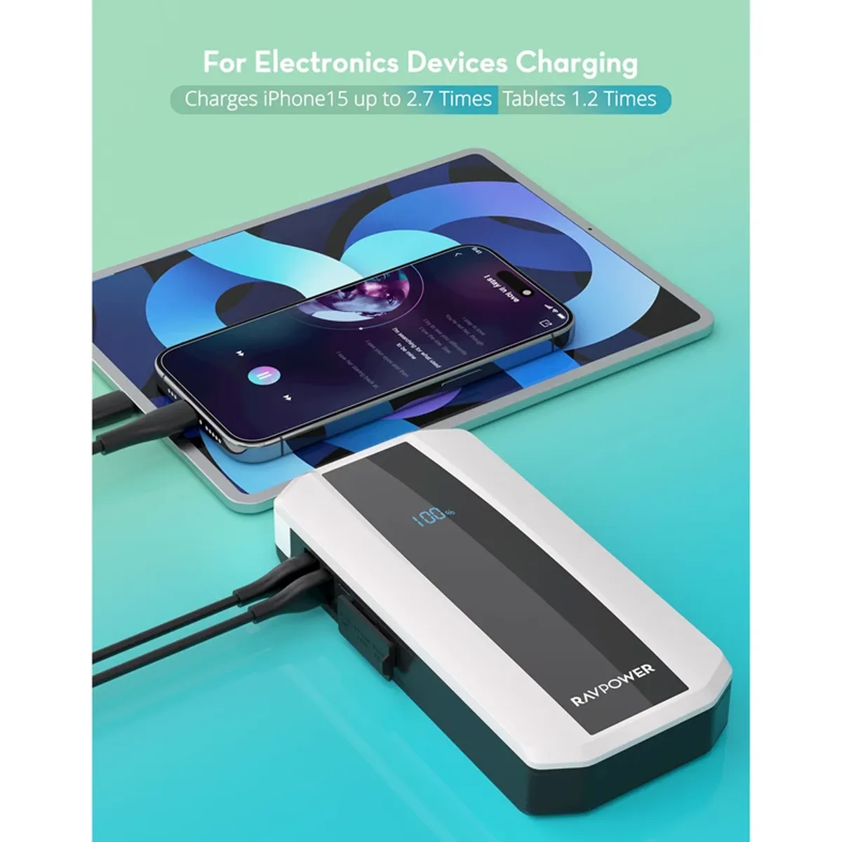 جامپ استارت 11هزار میلی آمپری راوپاور مدل RAVPOWER PB1225